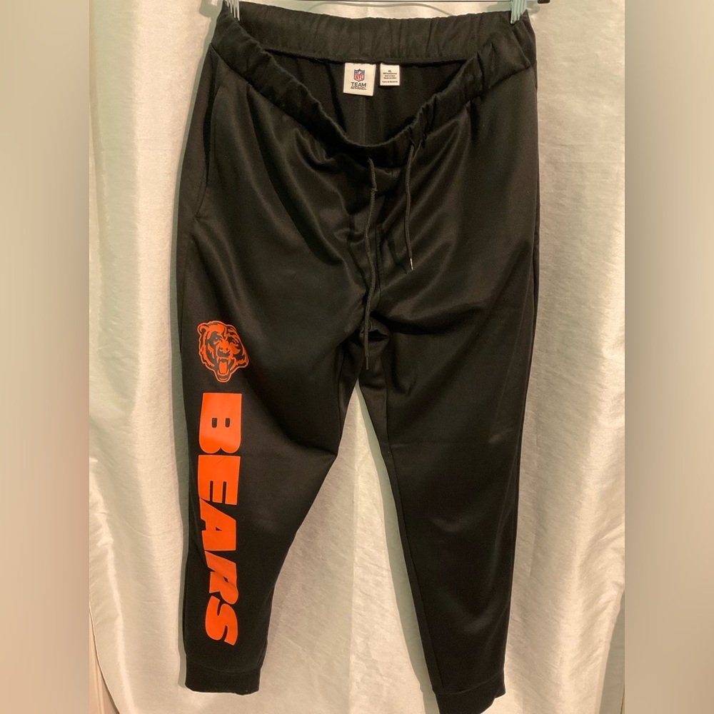 NFL Bears Black and Orange Jogger Pants